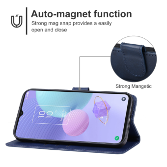 Diárové puzdro na TCL 405/406/408 Magnet PU koža modré