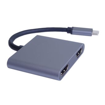 Adaptér PremiumCord MST USB-C na 2x HDMI, USB3.0, PD, rozlíšenie 4K a FULL HD 1080p