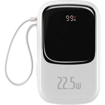 Baseus Qpow Pro Digital Display Fast Charge Power Bank 20000mAh 20W Type-C White