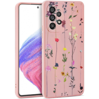 Silikónové puzdro na Samsung Galaxy A53 5G A536 Tech Protect Mood Garden ružové