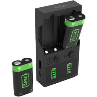 iPega XBX010 Nabíjačka Baterií Ovládača + 2ks Batérie 2200mAh pre XBox X/S Black