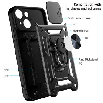 Odolné puzdro na Oppo A57/A77/A57s/A57e Camshield Ring Armor čierne