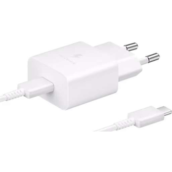 Samsung GaN EP-T2510XWE, USB-C 25W + kábel USB-C/USB-C 1m, biela (Blister)