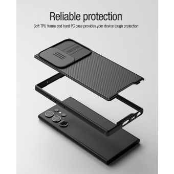 Odolné puzdro na Samsung Galaxy S23 Ultra 5G S918 Nillkin CamShield Pro Magnetic čierne