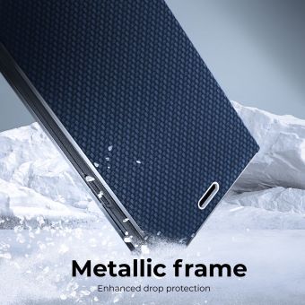 Diárové puzdro na Xiaomi Redmi Note 12 Pro 5G/Poco X5 Pro 5G LUNA Carbon modré