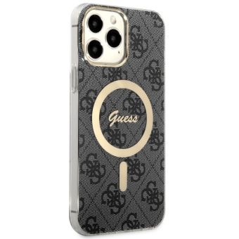 Plastové puzdro Guess na Apple iPhone 13 Pro Max GUHMP13XH4STK 4G IML MagSafe čierne