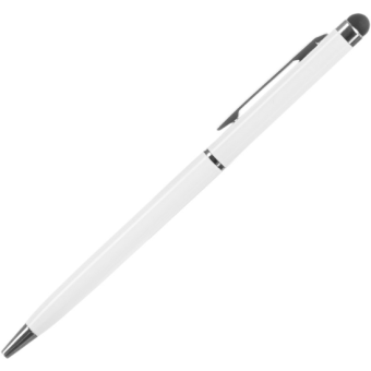 Stylus + Pero na písanie, biele (telefóny, tablety, dotykové obrazovky)