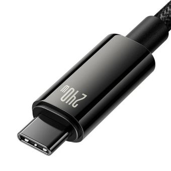 Baseus Tungsten Gold CAWJ040001, USB-C na USB-C 240W, 1m, čierny