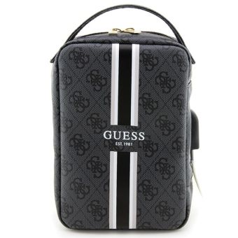 Univerzálne puzdro Guess na príslušenstvo GUHBP4RPSK PU 4G Printed Stripes Travel Universal Bag čierne