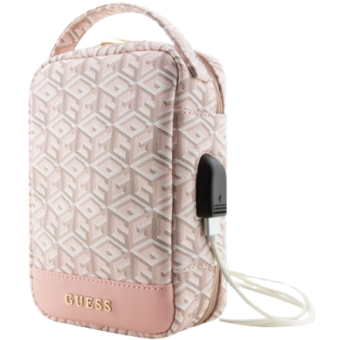 Univerzálne puzdro Guess na príslušenstvo GUHBHGCFSEP PU G Cube Travel Universal Bag ružové