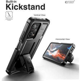 Odolné puzdro na Xiaomi Redmi Note 12 Pro 5G/Poco X5 Pro 5G Tech-Protect Kevlar Pro 360 čierne