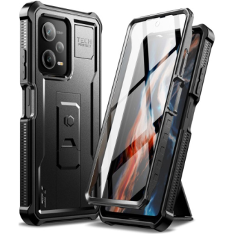 Odolné puzdro na Xiaomi Redmi Note 12 Pro 5G/Poco X5 Pro 5G Tech-Protect Kevlar Pro 360 čierne