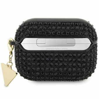 Guess Rhinestones Triangle Metal Logo Apple AirPods Pro GUAPHDGTPK Black