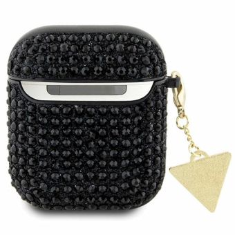 Guess Rhinestones Triangle Metal Logo Apple AirPods 1/2 GUA2HDGTPK Black