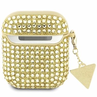 Guess Rhinestones Triangle Metal Logo Apple AirPods 1/2 GUA2HDGTPD Gold