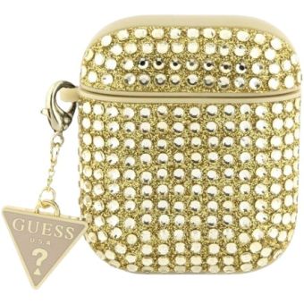 Guess Rhinestones Triangle Metal Logo Apple AirPods 1/2 GUA2HDGTPD Gold
