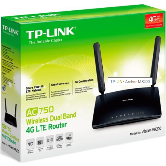 Používaný TP-LINK Archer MR200 AC750 Wireless Dual Band 4G LTE Router Black Trieda C