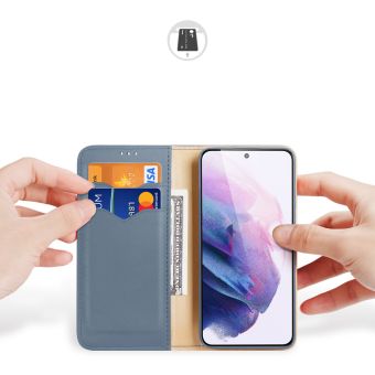 Diárové puzdro na Samsung Galaxy S22 5G S901 Dux Ducis Hivo Leather Flip modré
