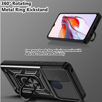 Odolné puzdro na Motorola Moto G13/G23 Camshield Ring Armor čierne