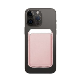 Magnetická peňaženka na Apple iPhone Leather Mag Wallet ružová