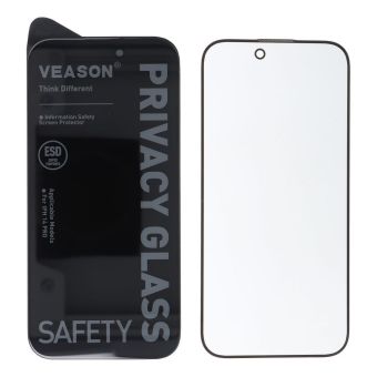 Tvrdené sklo na Apple iPhone 15 Pro Max Veason Privacy 6D Pro celotvárové čierne