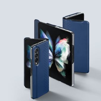 Diárové puzdro na Samsung Galaxy Z Fold3 5G F926 Dux Ducis Bril modré