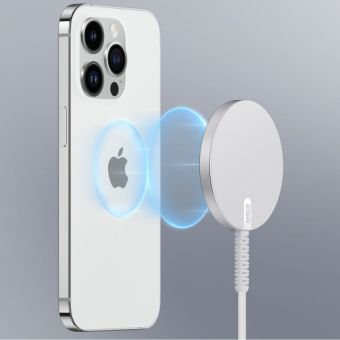 ESR Halolock Mini Magnetic MagSafe Wireless Charger strieborná