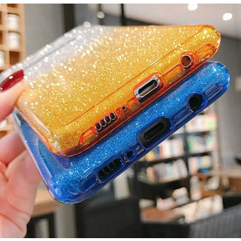 Silikónové puzdro na Xiaomi Redmi Note 10 Pro/10 Pro Max Shine Bling strieborno-žlté
