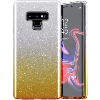 Silikónové puzdro na Xiaomi Redmi Note 10 Pro/10 Pro Max Shine Bling strieborno-žlté