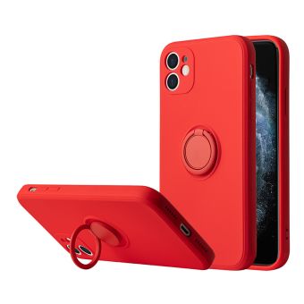 Silikónové puzdro na Xiaomi Redmi 9 Silicone Ring červené