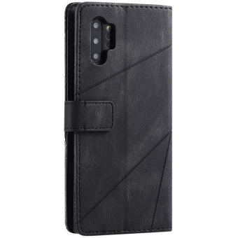 Diárové puzdro na Samsung Galaxy Note 10+ N975 Skin Feel Splicing čierne