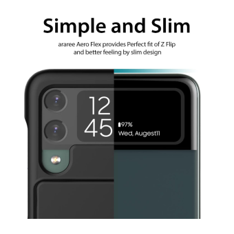 Odolné puzdro na Samsung Galaxy Z Flip5 5G F731 Araree Aero Flex čierne