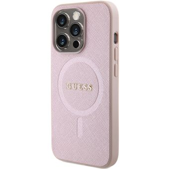 Guess PU Saffiano MagSafe Apple iPhone 15 Pro GUHMP15LPSAHMCP Pink
