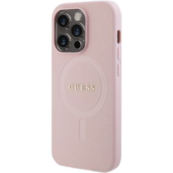 Guess PU Saffiano MagSafe Apple iPhone 15 Pro GUHMP15LPSAHMCP Pink