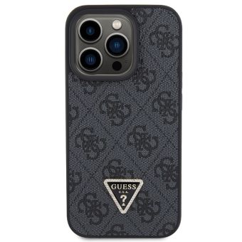 Guess PU 4G Strass Triangle Metal Logo Apple iPhone 15 Pro GUHCP15LP4TDPK Black