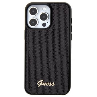 Guess Sequin Script Logo Apple iPhone 15 Pro GUHCP15LPSFDGSK Black