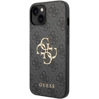 Guess PU 4G Metal Logo Apple iPhone 15 Plus GUHCP15M4GMGGR Grey