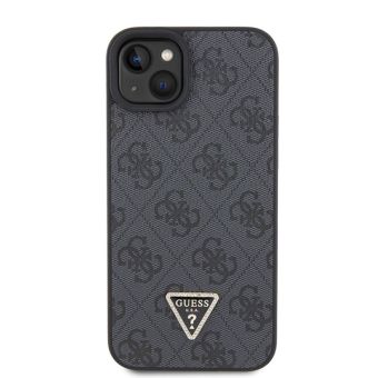 Guess PU 4G Strass Triangle Metal Logo + Crossbody Apple iPhone 15 GUHCP15SP4TDSCPK Black
