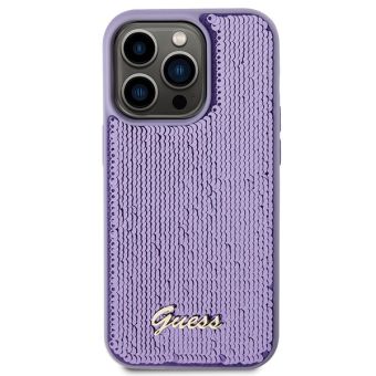 Guess Sequin Script Logo Apple iPhone 15 Pro Max GUHCP15XPSFDGSU Purple