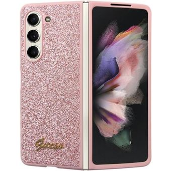 Guess PC/TPU Glitter Flakes Metal Logo Samsung Galaxy Z Fold5 5G F946 GUHCZFD5HGGSHP Pink