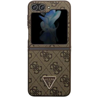 Guess 4G PU Leather Triangle Samsung Galaxy Z Flip5 5G F731 GUHCZF5P4TDPW Brown