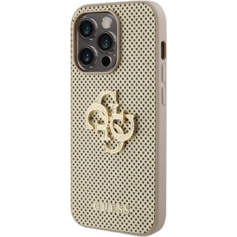 Guess PU Perforated 4G Glitter Metal Logo Apple iPhone 14 Pro Max GUHCP14XPSP4LGD Gold