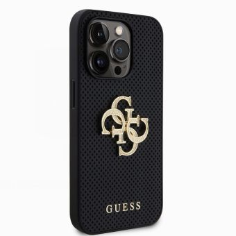 Guess PU Perforated 4G Glitter Metal Logo Apple iPhone 14 Pro Max GUHCP14XPSP4LGK Black