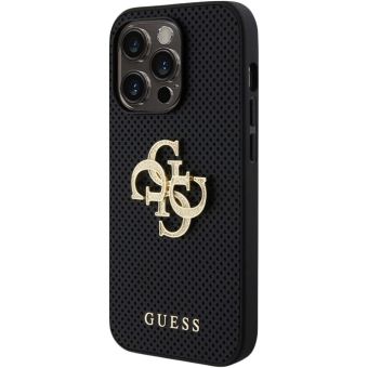 Guess PU Perforated 4G Glitter Metal Logo Apple iPhone 14 Pro Max GUHCP14XPSP4LGK Black