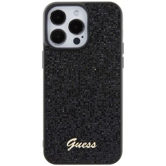 Guess PU Square Mirror Script Logo Apple iPhone 15 Pro GUHCP15XPMSDGSK Black