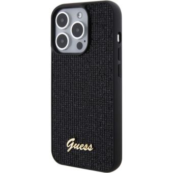 Guess PU Square Mirror Script Logo Apple iPhone 15 Pro GUHCP15XPMSDGSK Black