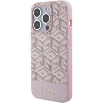 Guess PU G Cube MagSafe Apple iPhone 15 Pro Max GUHMP15XHGCFSEP Pink