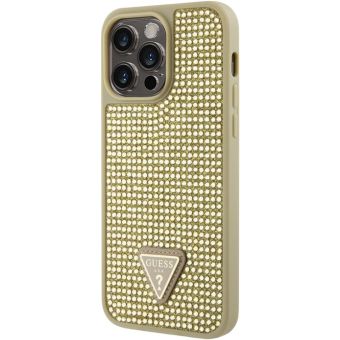Guess Rhinestones Triangle Metal Logo Apple iPhone 15 Pro GUHCP15LHDGTPD Gold