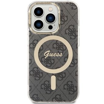 Guess IML 4G MagSafe Apple iPhone 15 Pro GUHMP15LH4STK Black