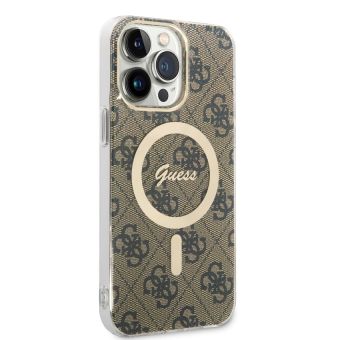 Guess IML 4G MagSafe Apple iPhone 15 Pro GUHMP15LH4STW Brown